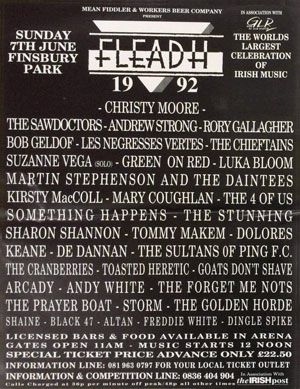 Black 47 at the Fleadh in Finsbury Park, London on 6/7/1992