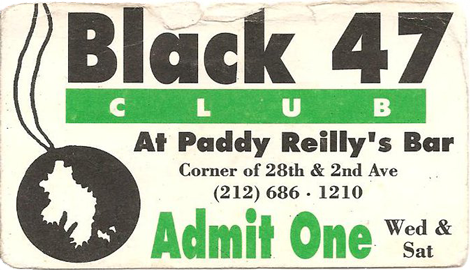 Paddy Reilly Admit One Pass