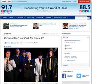 8/27/2014 Cincinnati's 'Last Call' for Black 47 | WVXU
