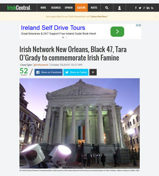 10/28/2014 Irish Network New Orleans, Black 47, Tara O’Grady to commemorate Irish Famine - IrishCentral.com