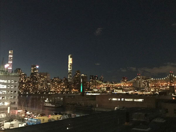 View of Manhattan from StorySound Studio in Long Island City